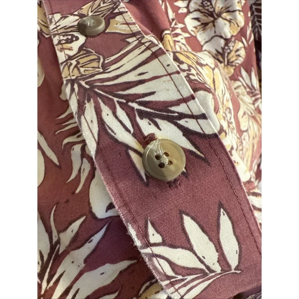 Vintage Cambridge Classic Hawaiian  Shirt Men's X Large Button Down Floral Beach